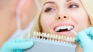 A Woman Undergoing Dental Crown Procedure